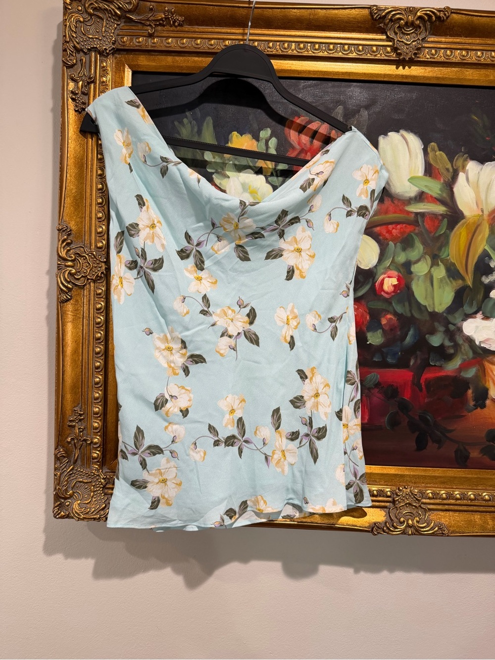 Favorite Daughter One-Shoulder Floral Camisole in Light Blue - Picture 2 of 5